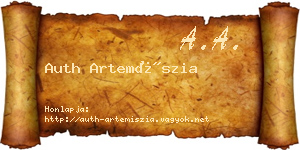 Auth Artemíszia névjegykártya